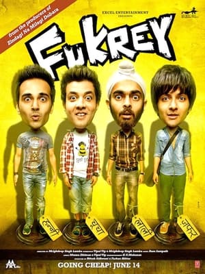 Fukrey (2013) Full Movie Bluray Download - 1GB Movie Poster