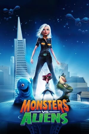 Monsters vs. Aliens (2009) Dual Audio Hindi 480p BluRay 300MB Movie Poster